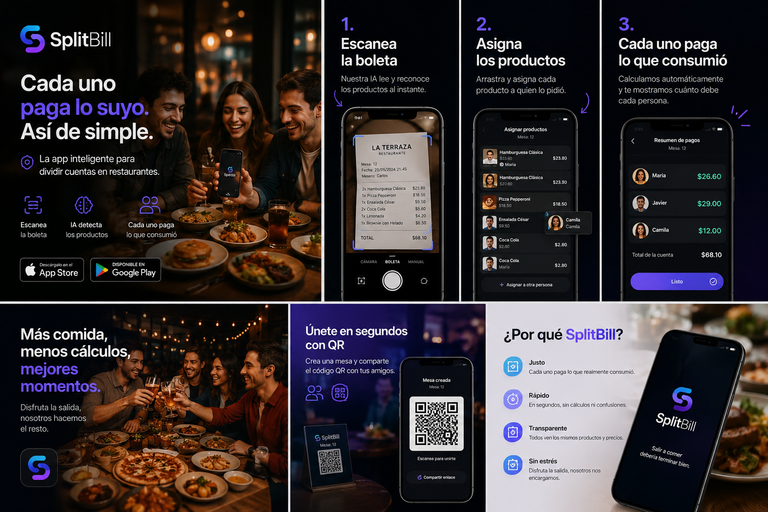 Promoción de la app SplitBill